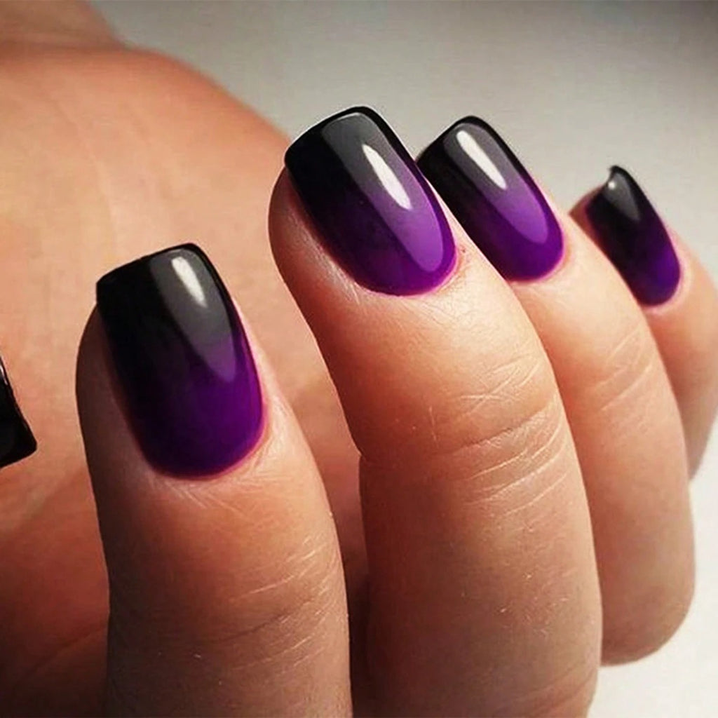 24PCS White Heart French Tip Press On Nails