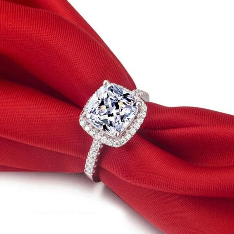 925 Sterling Silver CZ Stone Ring – Bridal Engagement Jewelry