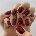 24Pcs Pink Gradient Glossy Press-On Nails (Oval)