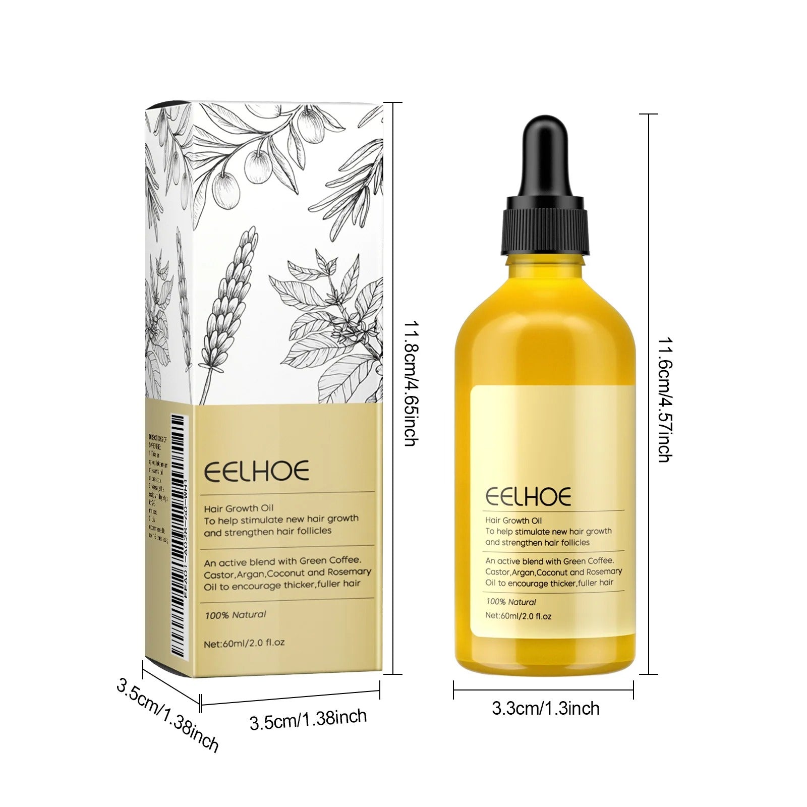 Eelhoe Rosemary Hair Oil – Hair Growth & Scalp Nourishing Serum