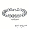 Paperclip Chain Bracelet 14K Gold Plated Cubic Zirconia Watch Strap Chunky Link Adjustable Stackable Jewelry For Women Girl Gift