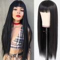 Red Center-Parted Long Wavy Synthetic Cosplay Wig