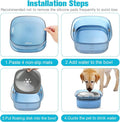 70oz Spill-Proof Dog Water Bowl – 2L Large No-Splash Slow Feeder