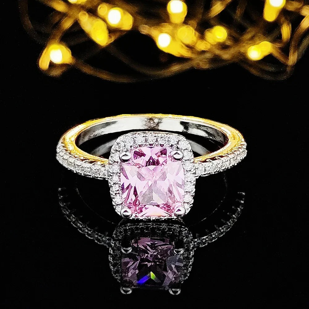 Two-Tone Solid Design Women’s Wedding & Engagement Ring (R466B)