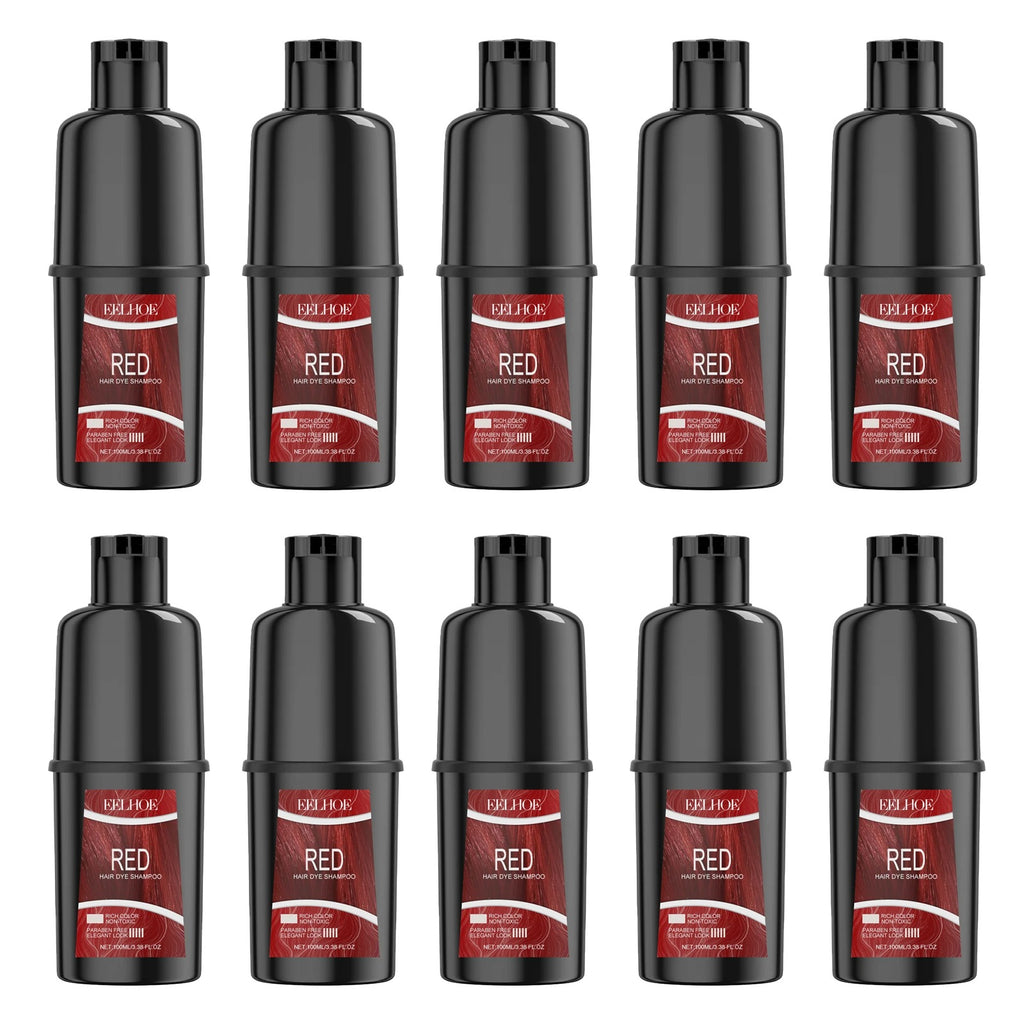EELHOE Red Hair Color Shampoo 100ml – Herbal Nourishing Long-Lasting Hair Dye