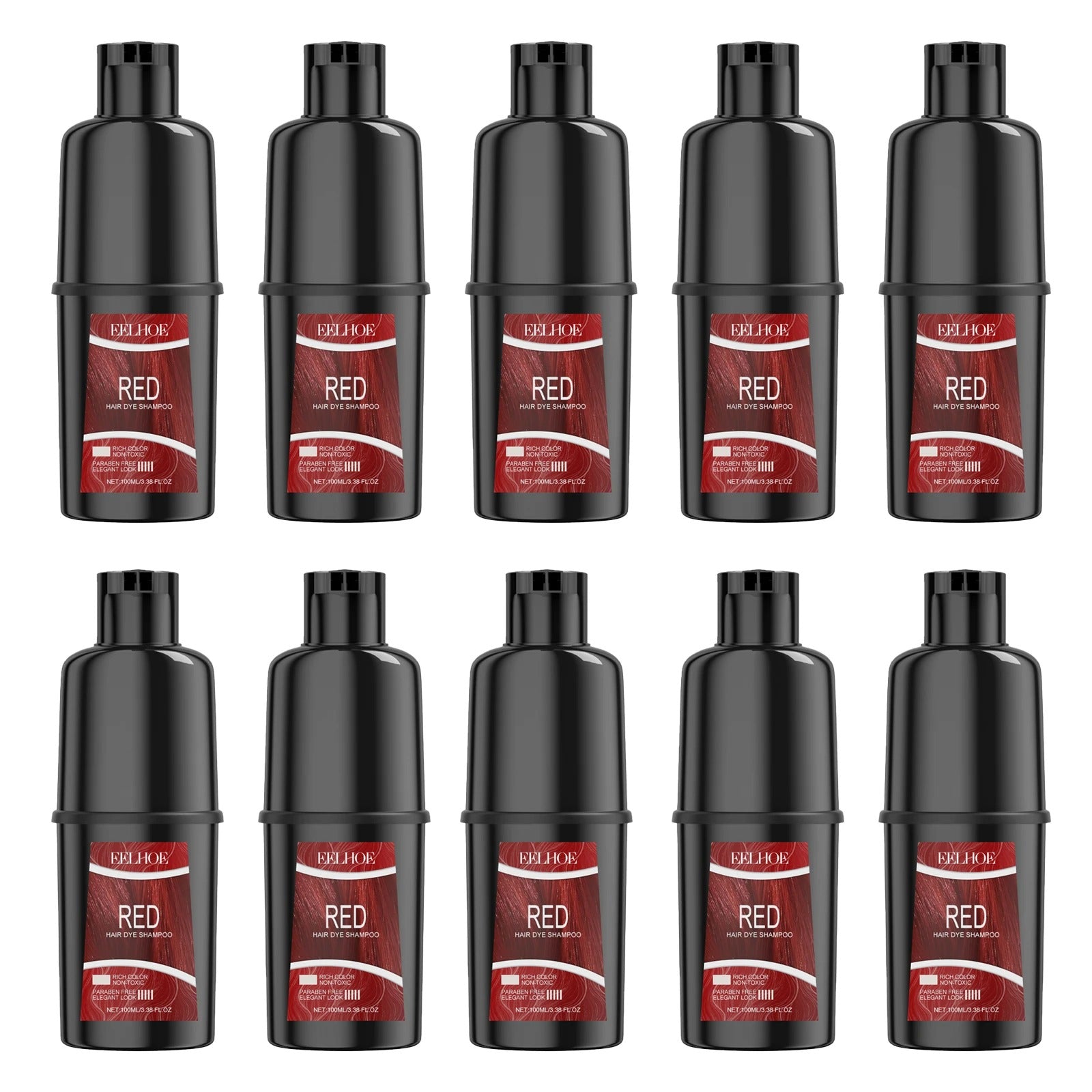 EELHOE Red Hair Color Shampoo 100ml – Herbal Nourishing Long-Lasting Hair Dye