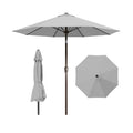 10ft Patio Umbrella with Crank & Tilt, UV-Resistant Waterproof Canopy