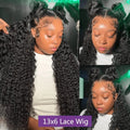 Curly Water Wave HD Lace Frontal Wig (40–42", 250% Density)