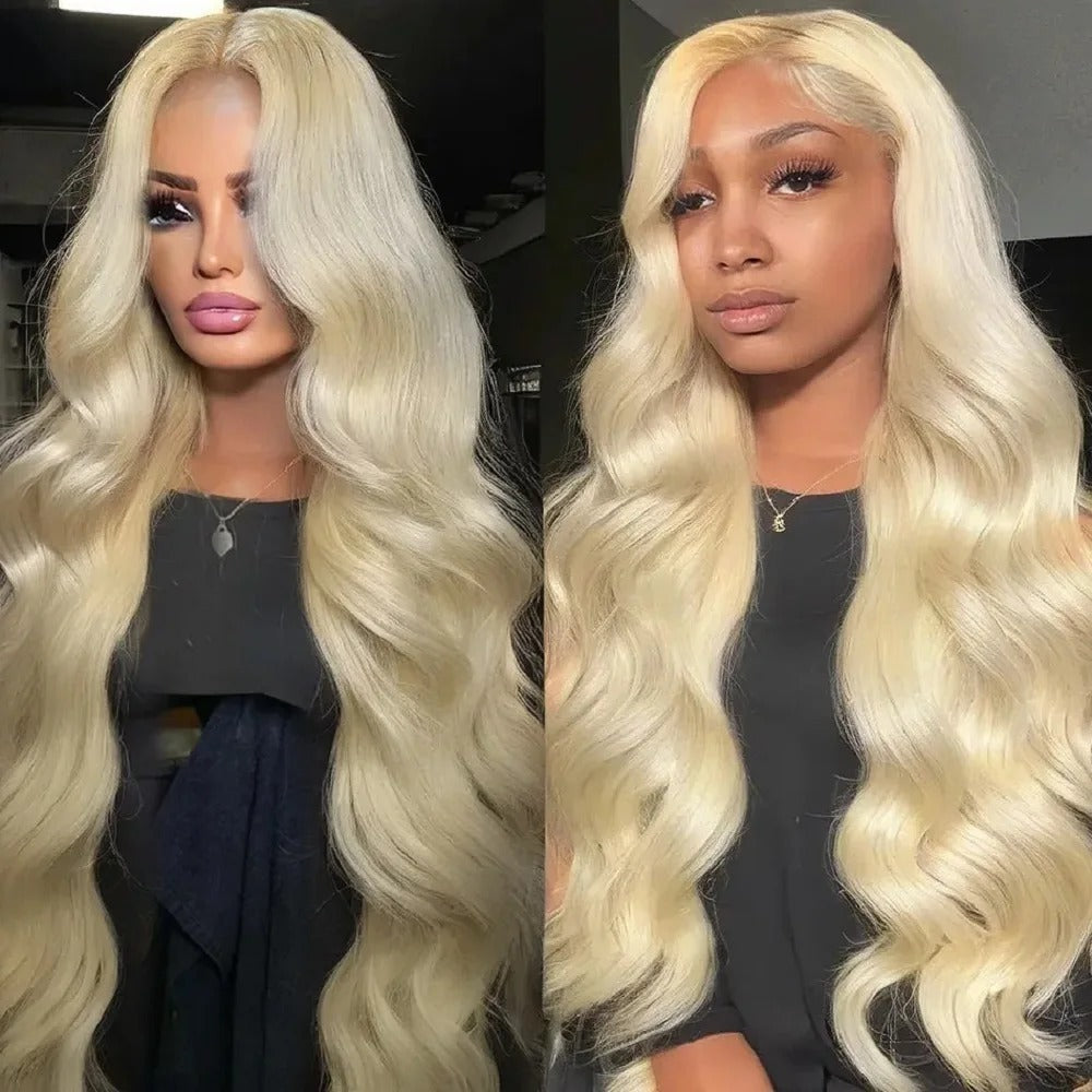 613 Blonde HD Lace Front Wig – Body Wave, Preplucked, 200% Density, 44–46 Inch