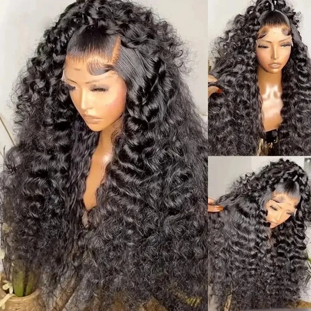 Deep Wave HD Lace Front Wig (13x6/13x4, Curly Human Hair, 200% Density)