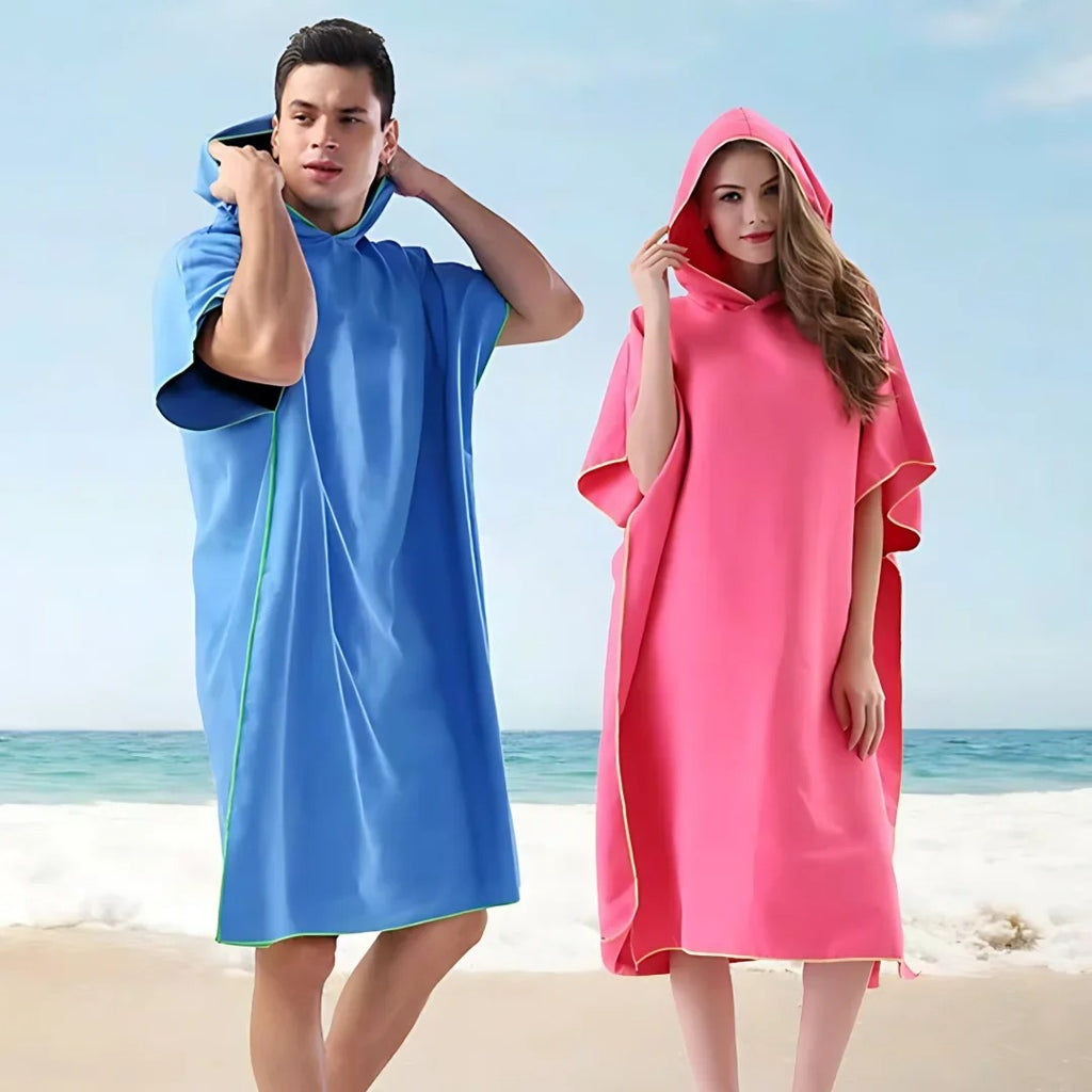 Surf Poncho Hooded Microfiber Beach & Swim Towel