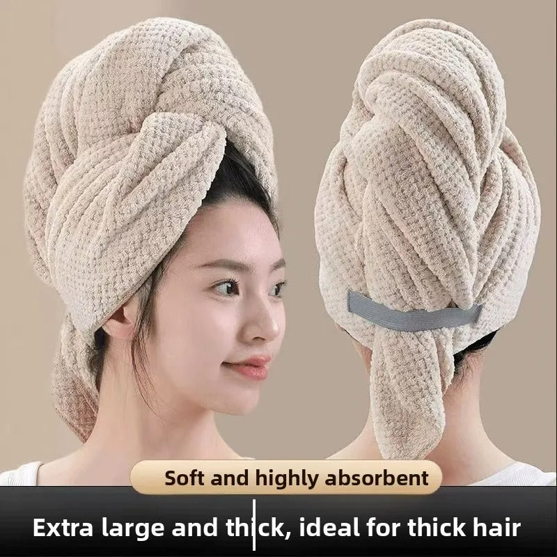 Super Absorbent Quick-Dry Thick Hair Cap (Individually Packed)