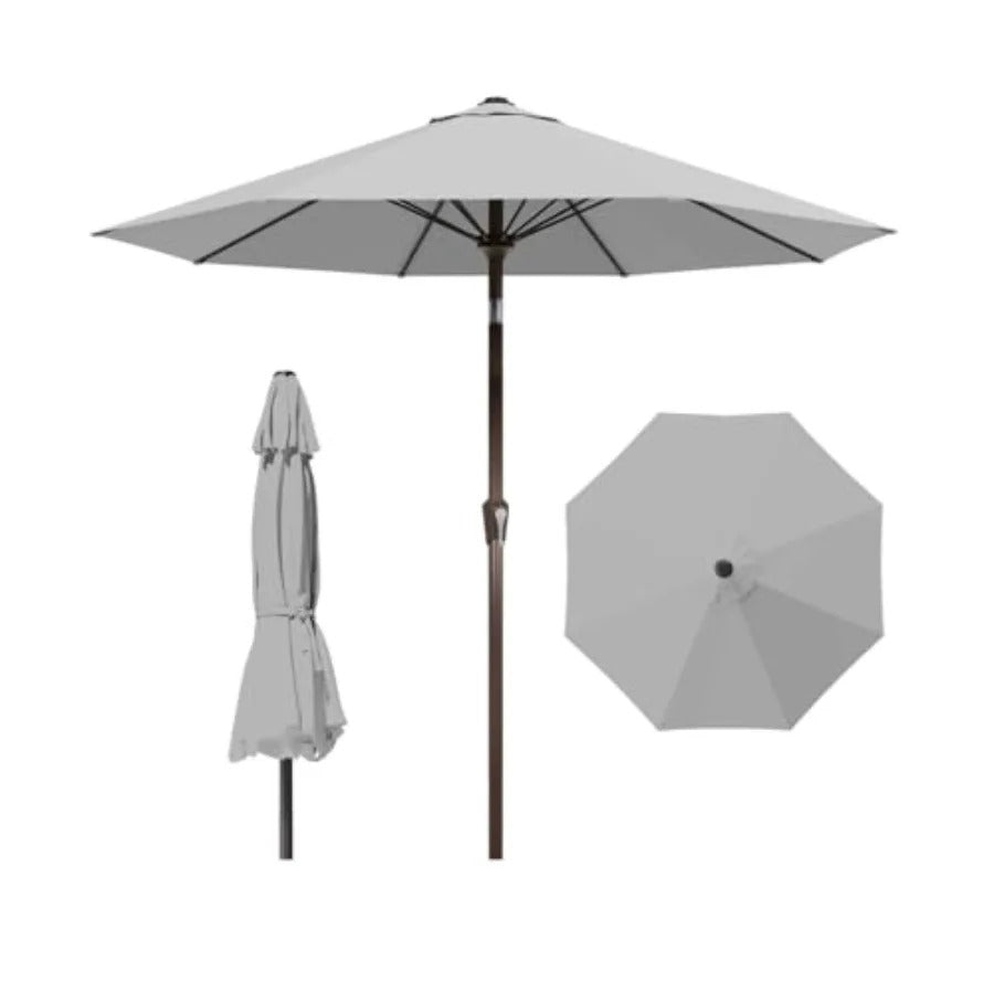10ft Patio Umbrella with Crank & Tilt, UV-Resistant Waterproof Canopy