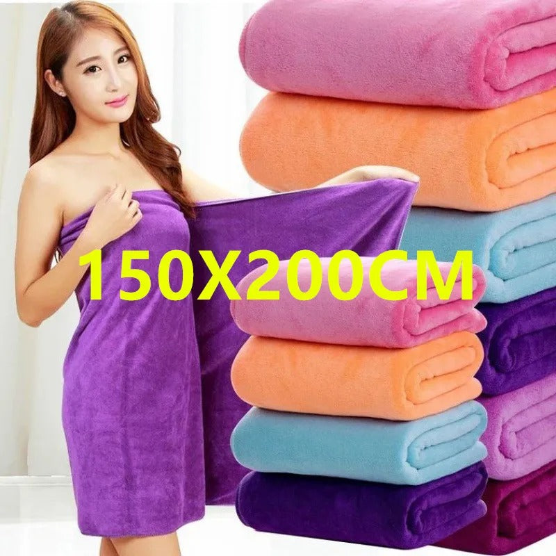 Super Large Microfiber Bath Towel – Ultra Absorbent, Quick-Dry, Soft & Multi-Purpose for Sports & Travel