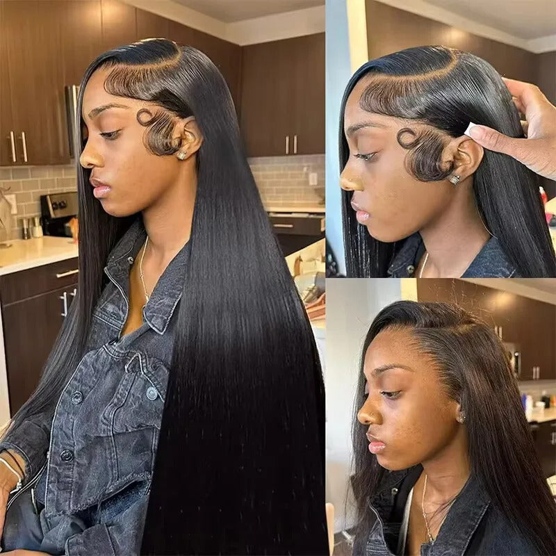 30" Bone Straight Human Hair Lace Front Wig (13x4/13x6)