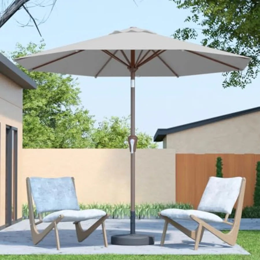 10ft Patio Umbrella with Crank & Tilt, UV-Resistant Waterproof Canopy
