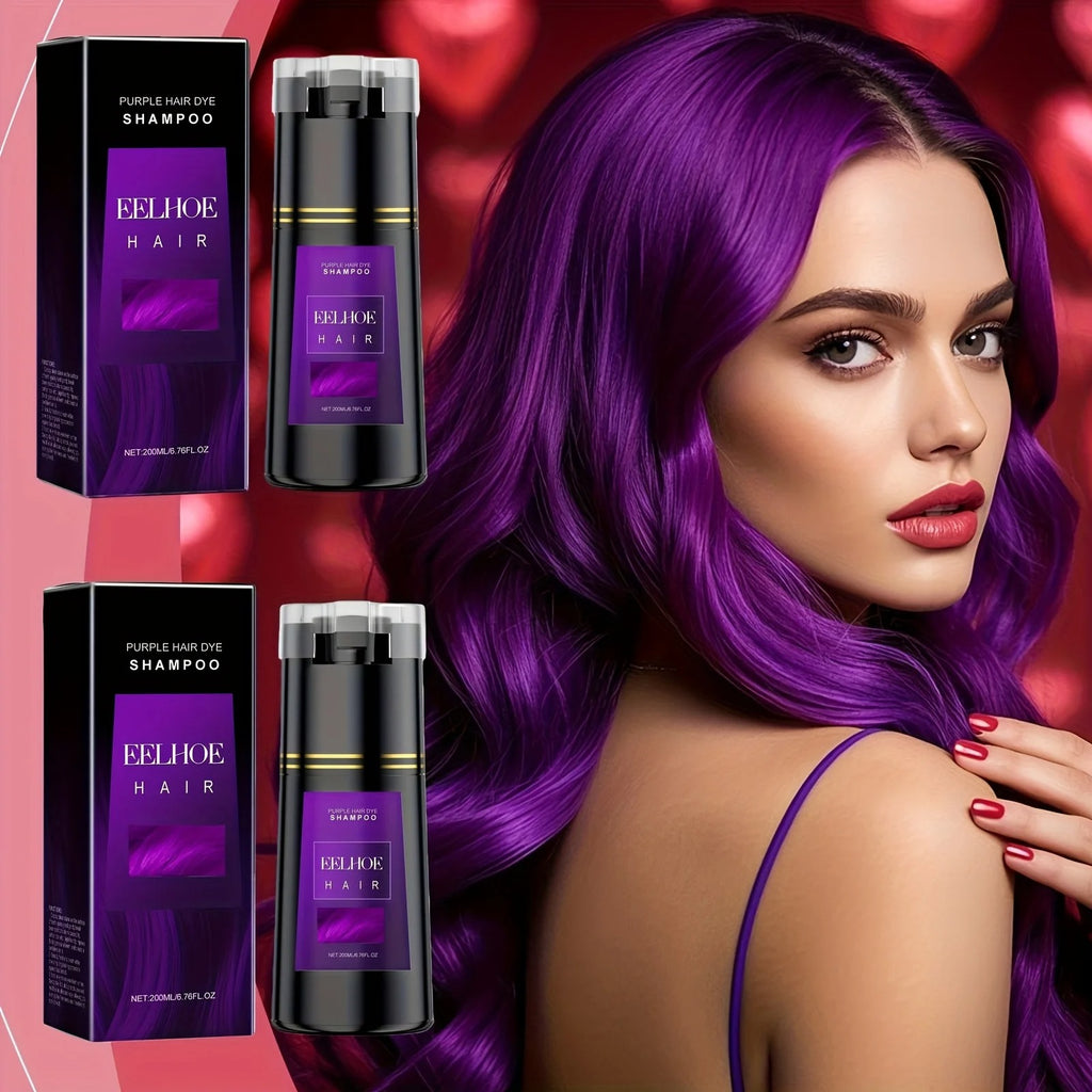 Purple Hair Dye Shampoo 3-in-1 – Easy & Long-Lasting Color