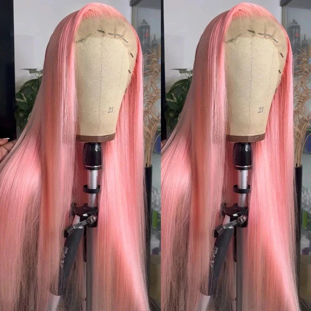 SoGreat 200% Density Pink HD Lace Wig 13x6 Straight Human Hair Pre-Plucked Brazilian