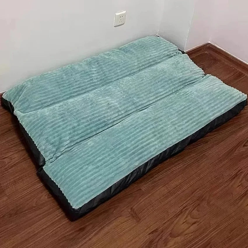 Winter Warm Corduroy Dog Bed – Soft Detachable Pet Sleeping Mat for All Dog Sizes
