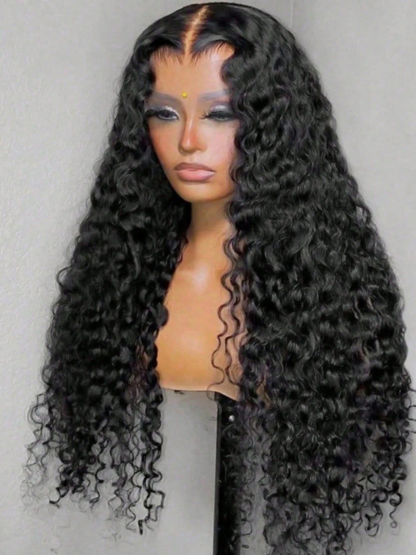 Curly Water Wave HD Lace Frontal Wig (40–42", 250% Density)