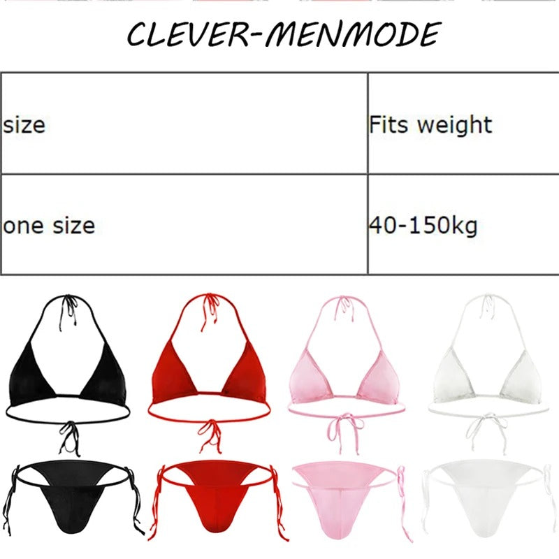 Men’s BDSM Harness Lingerie Set (Crop Top & Briefs)