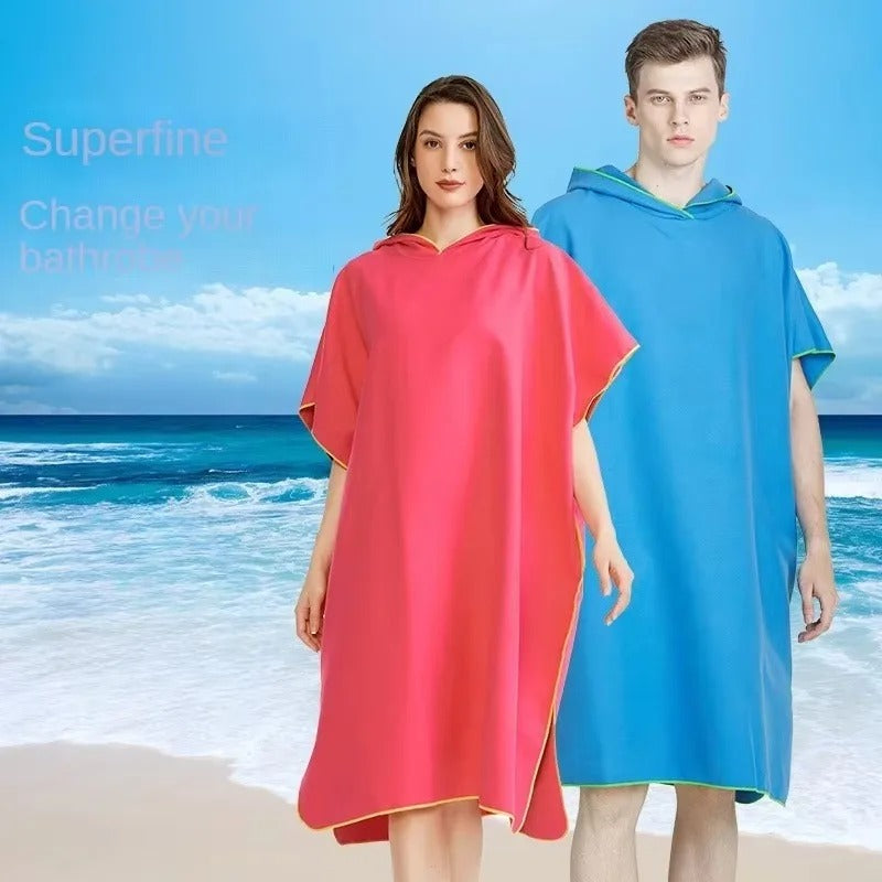 Surf Poncho Hooded Microfiber Beach & Swim Towel