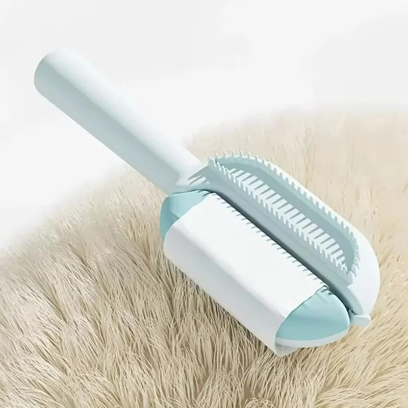 Double-Sided Pet Dehairing Comb with Water Tank for Cats & Hair Removal