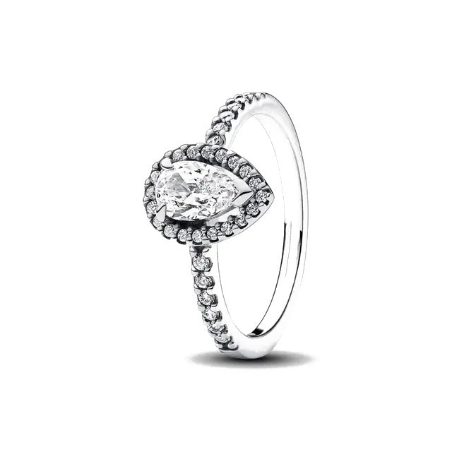 925 Sterling Silver Heart Charm Rings (Pink, Blue, Green, Black) – Women’s Fashion Jewelry Gift for Mother
