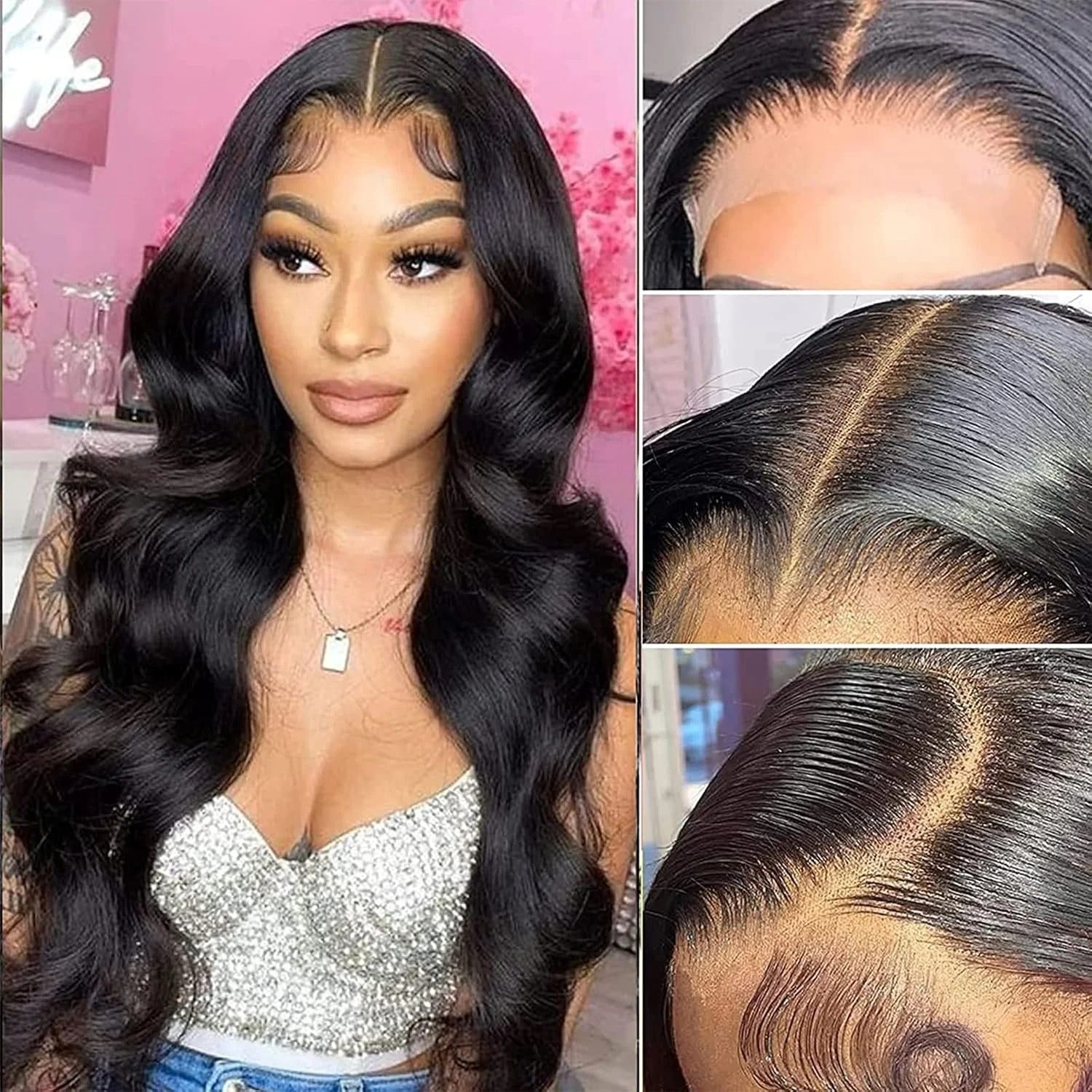 13x4 HD Lace Body Wave Human Hair Wig 200% Density Glueless