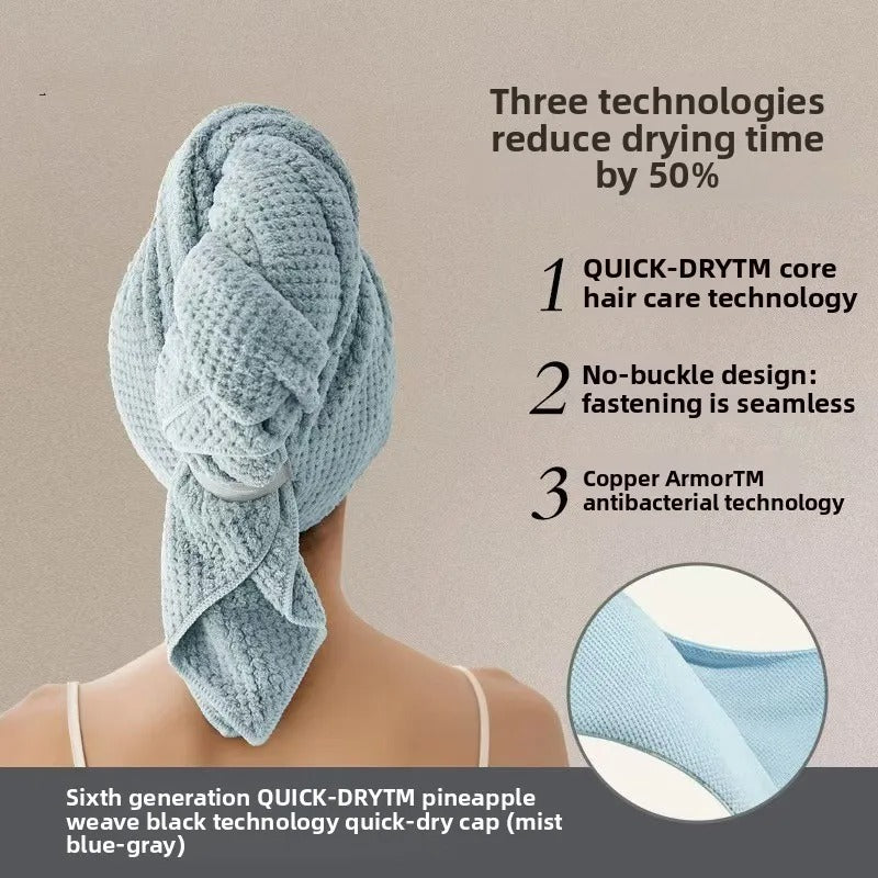 Super Absorbent Quick-Dry Thick Hair Cap (Individually Packed)
