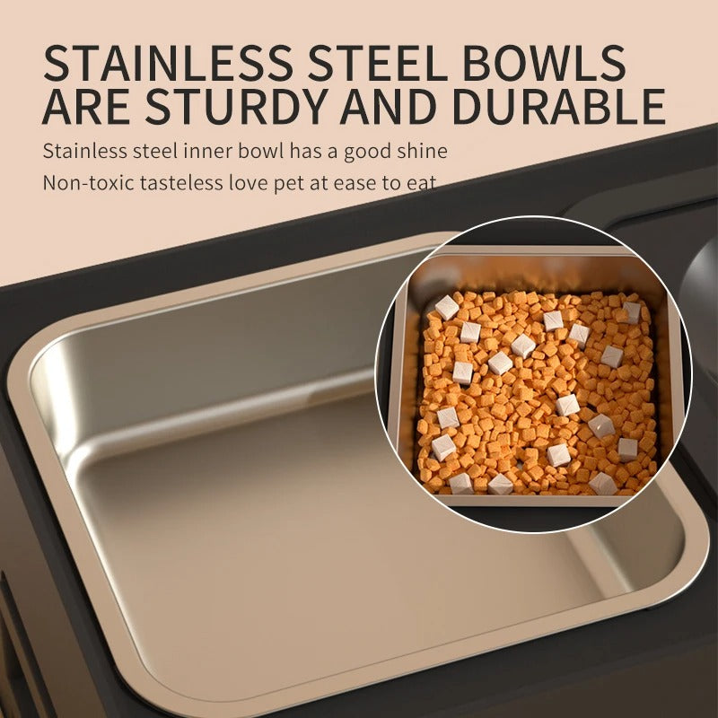 Adjustable Pet Feeding Bowl with Water Container for Dogs & Cats 🐶🐱