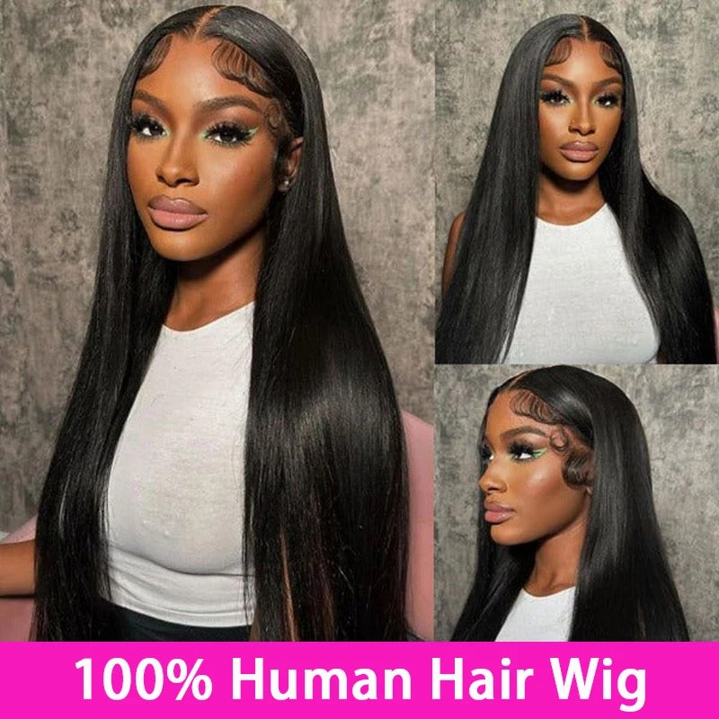 30" Bone Straight Human Hair Lace Front Wig (13x4/13x6)