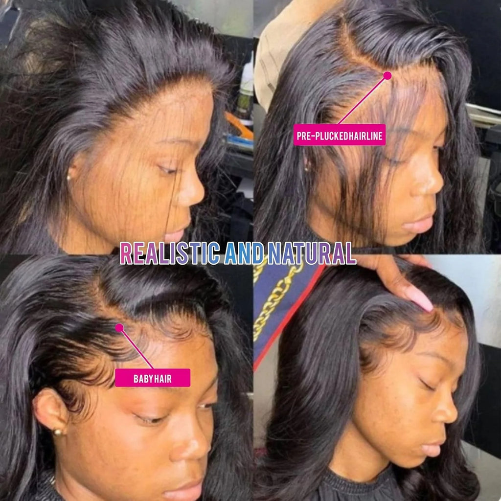 13x4 HD Lace Body Wave Human Hair Wig 200% Density Glueless