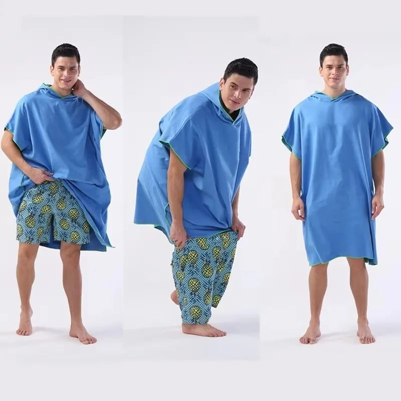 Surf Poncho Hooded Microfiber Beach & Swim Towel