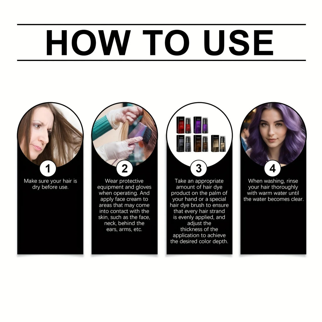 Purple Hair Dye Shampoo 3-in-1 – Easy & Long-Lasting Color
