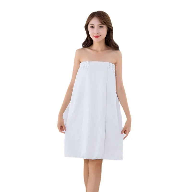 Microfiber Wearable Sauna Bath Towel – Thick, Highly Absorbent Spa Skirt/Bathrobe
