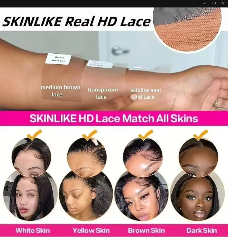 30–32" Pink Body Wave HD Lace Frontal Human Hair Wig (613 Brazilian)