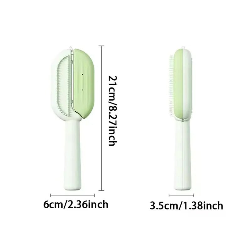 Double-Sided Pet Dehairing Comb with Water Tank for Cats & Hair Removal
