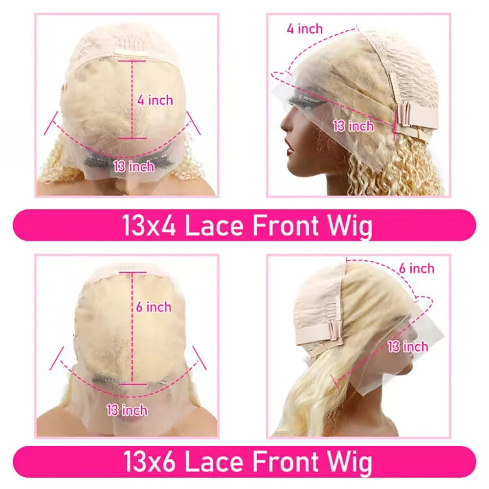613 Blonde HD Lace Front Wig – Body Wave, Preplucked, 200% Density, 44–46 Inch