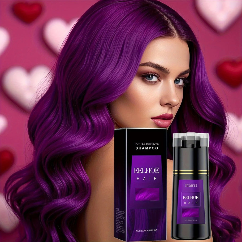 Purple Hair Dye Shampoo 3-in-1 – Easy & Long-Lasting Color