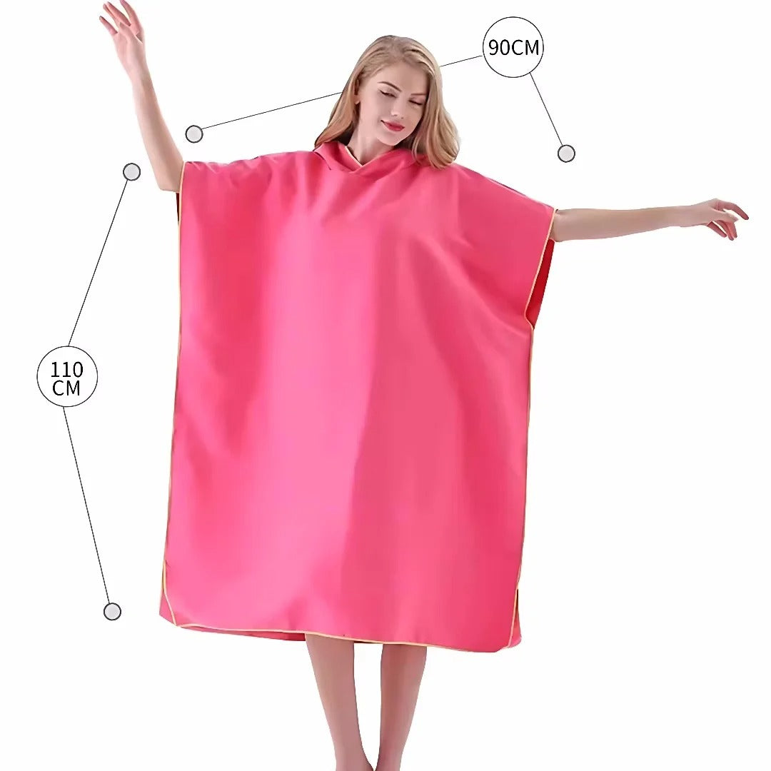 Surf Poncho Hooded Microfiber Beach & Swim Towel