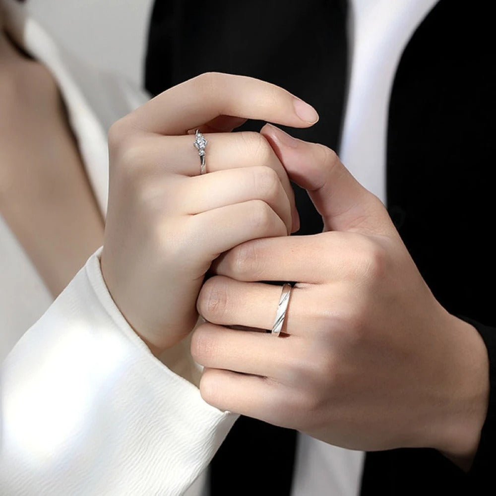 Six Claws Crystal Copper Plated Couple Ring – Valentine Gift Jewelry (Men & Women)
