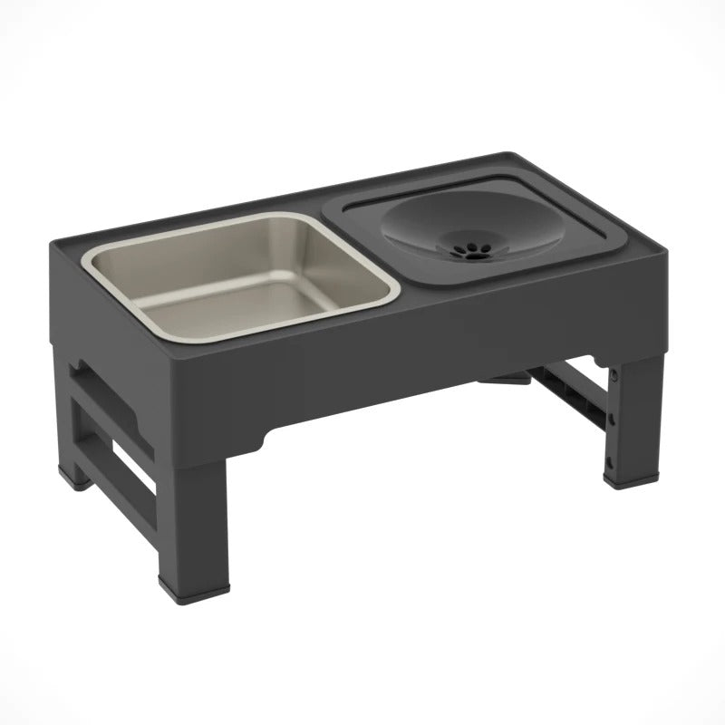 Adjustable Pet Feeding Bowl with Water Container for Dogs & Cats 🐶🐱