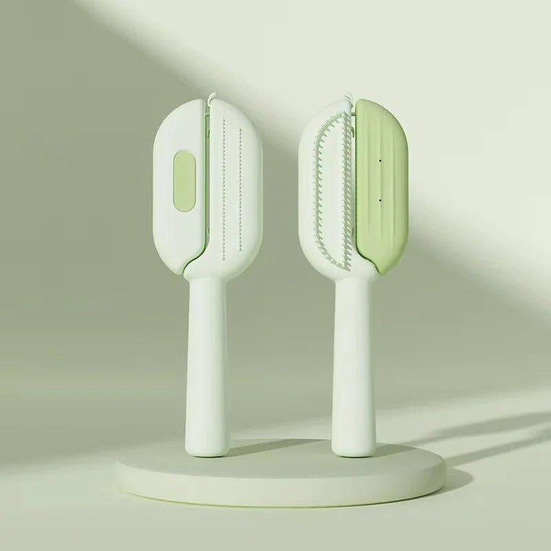 Double-Sided Pet Dehairing Comb with Water Tank for Cats & Hair Removal