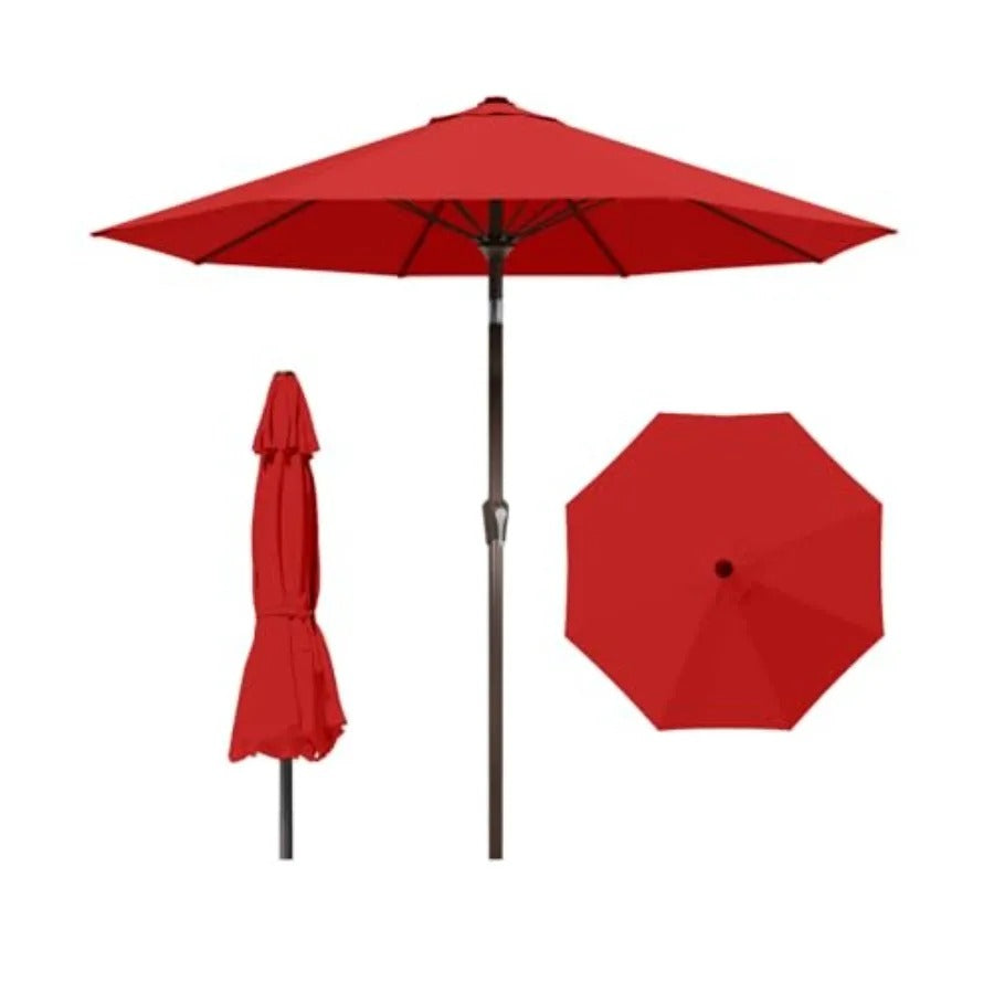 10ft Patio Umbrella with Crank & Tilt, UV-Resistant Waterproof Canopy