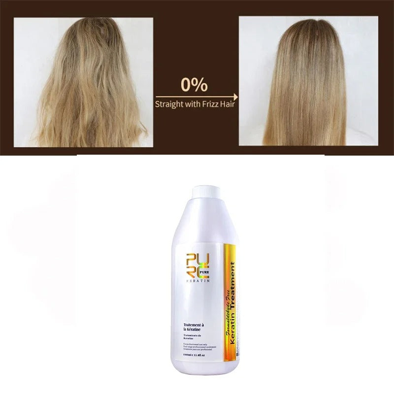 PURC Brazilian Keratin Hair Treatment for Deep Curly Hair – Professional Straightening & Smoothing Hair Care Product