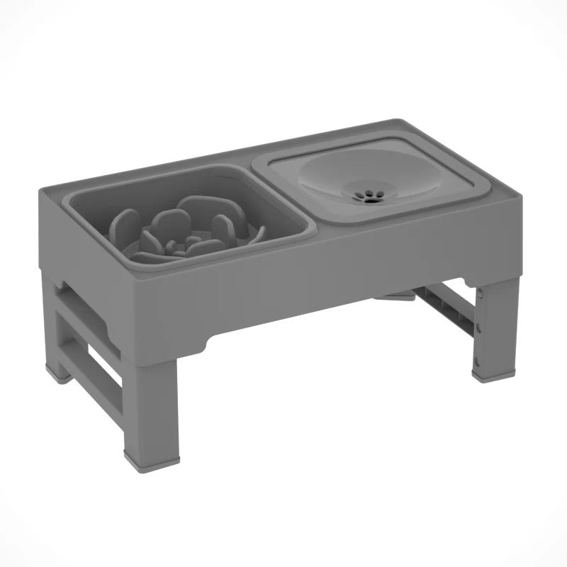 Adjustable Pet Feeding Bowl with Water Container for Dogs & Cats 🐶🐱